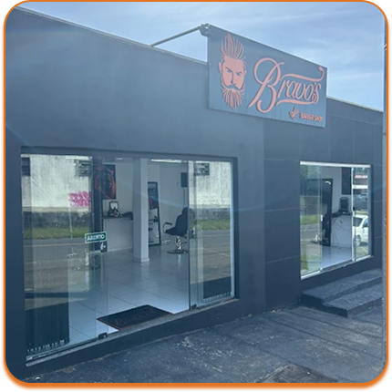 Foto da fachada da barbearia